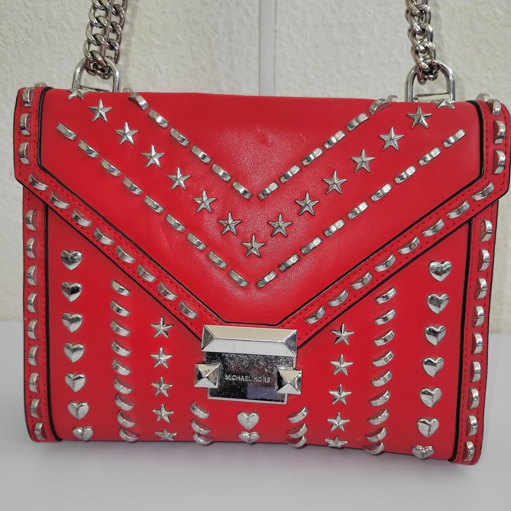 Michael Kors Red Studded Women's Bag